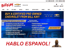 Tablet Screenshot of billkaychevrolet.com